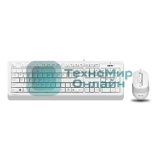 Комплект клавиатура+мышь A4Tech FStyler F1010 проводной, USB, 1600 DPI, белый/серый
