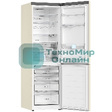 Холодильник Haier C2F636CCFDU1 бежевый двухкамерный 256/108 л морозилка снизу, No Frost