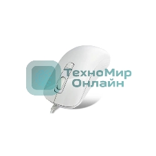 Мышь проводная Crown CMM-20 белый, 1600 dpi, USB Type-A, кнопки - 4