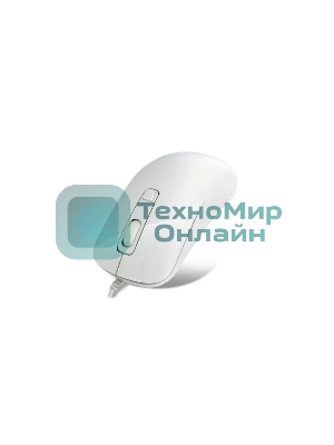 Мышь проводная Crown CMM-20 белый, 1600 dpi, USB Type-A, кнопки - 4