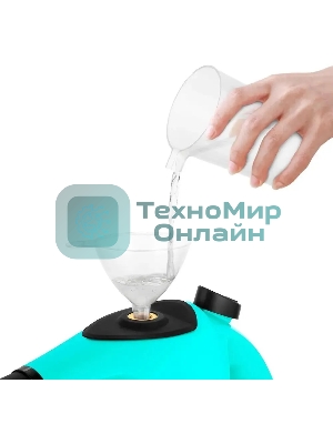 Пароочиститель ручной Kitfort КТ-9138-2 1050Вт черный/зеленый