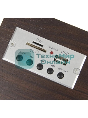 Радиоприемник настольный Hyundai H-SRS200 вишня USB SD/MMC