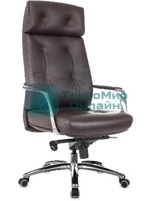 Кресло Бюрократ DAO/BROWN коричневый, кожа