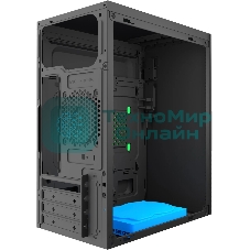 Компьютерный корпус с блоком питания 450Вт. Case Forza mATX, 450W, 2xUSB 2.0, Black, w/o FAN, 8 см fan PSU, power cord