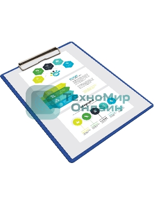 Папка-планшет Silwerhof Eco A4 пластик 1мм синий