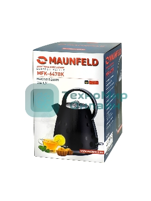 Чайник электрический Maunfeld MFK-647BK черный с хромированными элементами