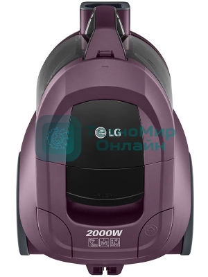 Пылесос LG VC5420NHTCW фиолетовый, 380/2000 Вт, уборка сухая, пылесборник контейнер 1.3 л