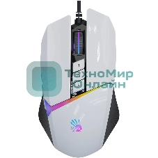 Мышь проводная A4Tech Bloody W60 Max белый, 10000 dpi, USB, кнопки - 10