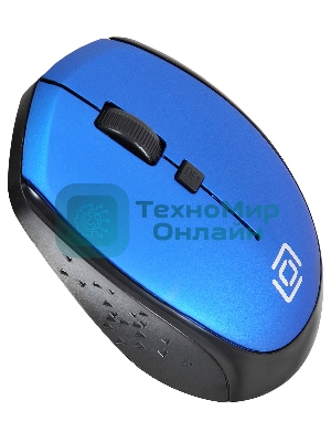 Мышь беспроводная Oklick 488MW синий/черный, 1600 dpi, радиоканал, USB, кнопки - 4
