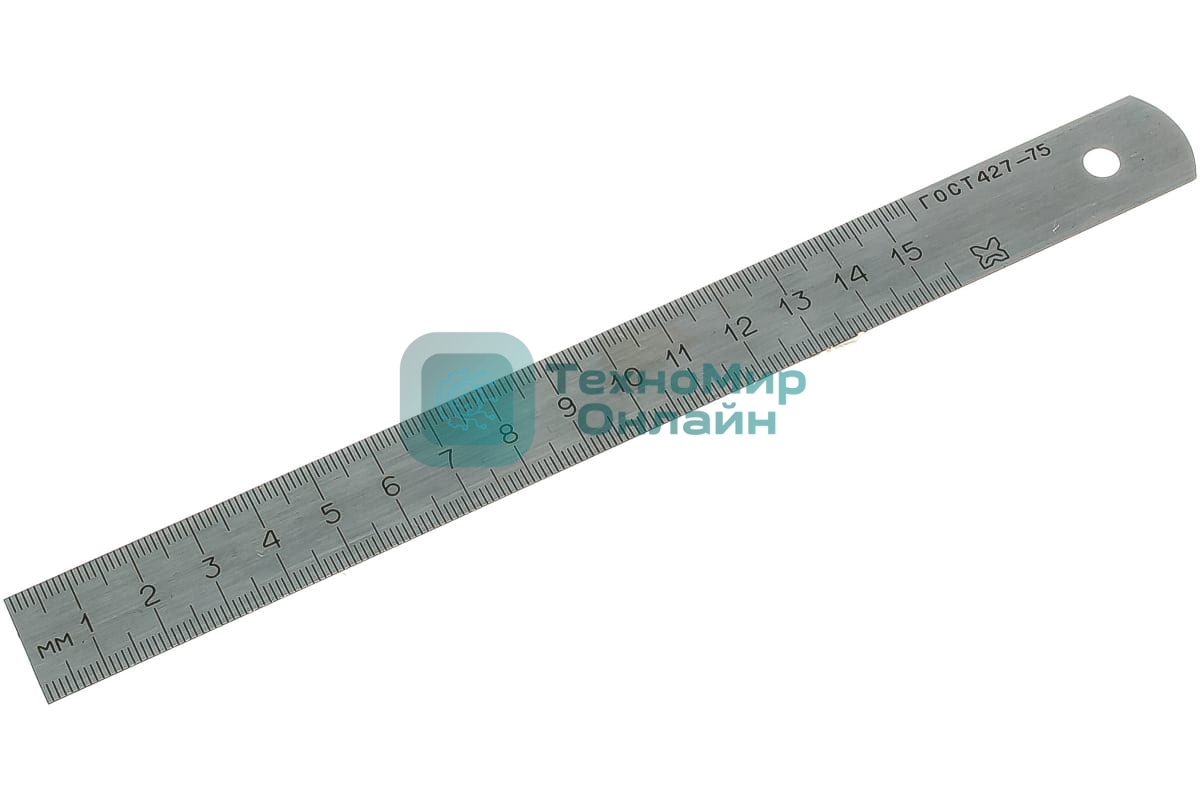 Линейка измерительная, 150 мм, металлическая Россия