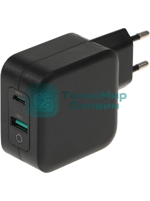 Блок питания TopON TOP-GaN-65WB автоматический 65W 5V-20V 3.25A 2xUSB от бытовой электросети LED индикатор