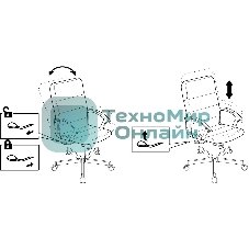 Кресло офисное Бюрократ Triest Fabric песочный Light-21 крестов. металл черный
