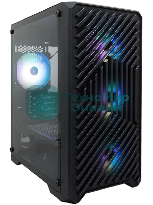 Компьютерный корпус 1STPLAYER TRILOBITE T5 ARGb Black, mATX, 4x120мм ARGb fans