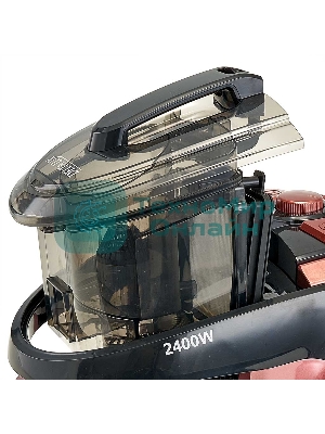 Пылесос Delta LUX DE-3501 СУПЕР-ЦИКЛОН, черный с терракот