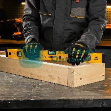 Уровень алюминиевый Denzel магнит., фрезерованный, 3 глазка (1 зеркал.), 0,5 мм/м, 600 мм