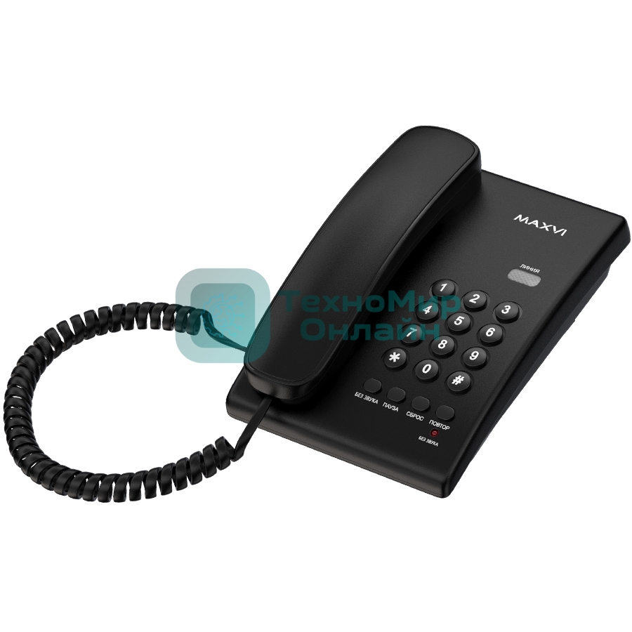 Проводной телефон MAXVI CS-02 черный