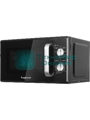 Микроволновая печь HOME HMG207DB черный, 20 л, 700 Вт, переключатели - поворотный механизм