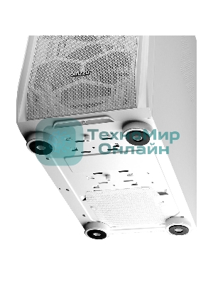 Компьютерный корпус Ginzzu GL 185 белый боковая дверца закаленное стекло на петлях на магнитах