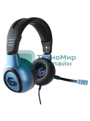 Гарнитура Gembird MHS-G55 черный/синий, проводная