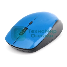 Мышь беспроводная Gembird MUSW-250-2 синий, 1600 dpi, радиоканал, USB, кнопки - 4