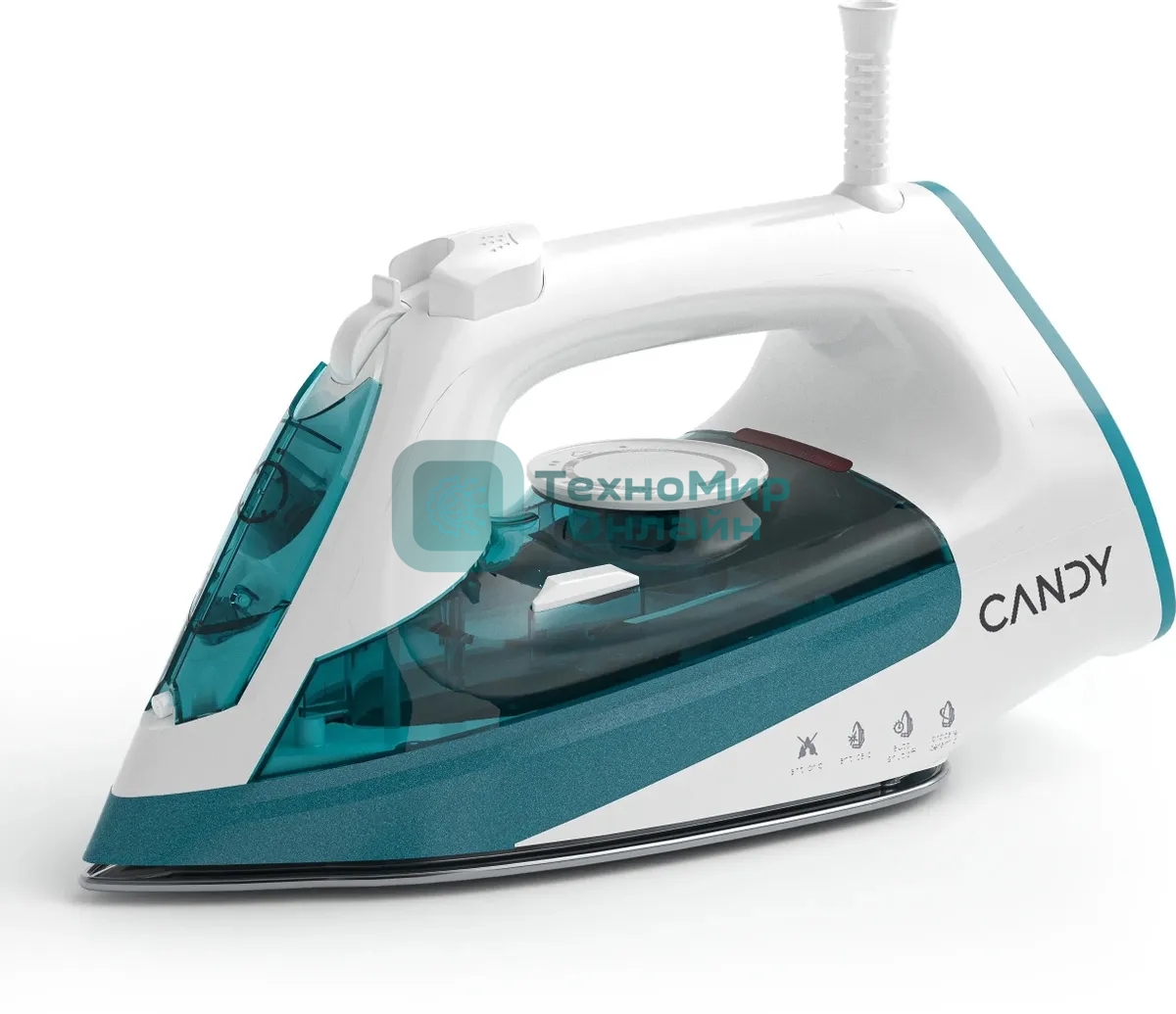 Утюг Candy CI-106 белый/бирюзовый, 3200 Вт, 180 г/мин, 400 мл