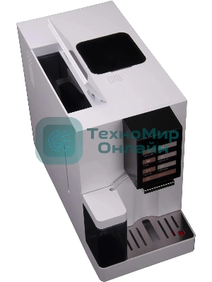 Кофемашина автоматическая Hyundai HAM-4103 белый, исп. кофе - молотый/зерновой, 1.2 л, 1500 Вт, 19 бар