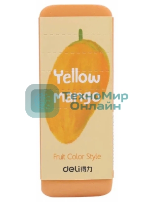 Ластик Deli 71050 108х40х12мм, ассорти, индивидуальная картонная упаковка