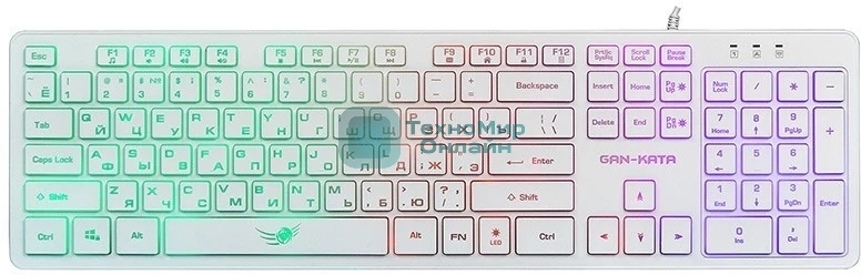 Клавиатура Dialog KGK-17U проводная, USB Type-A, белый