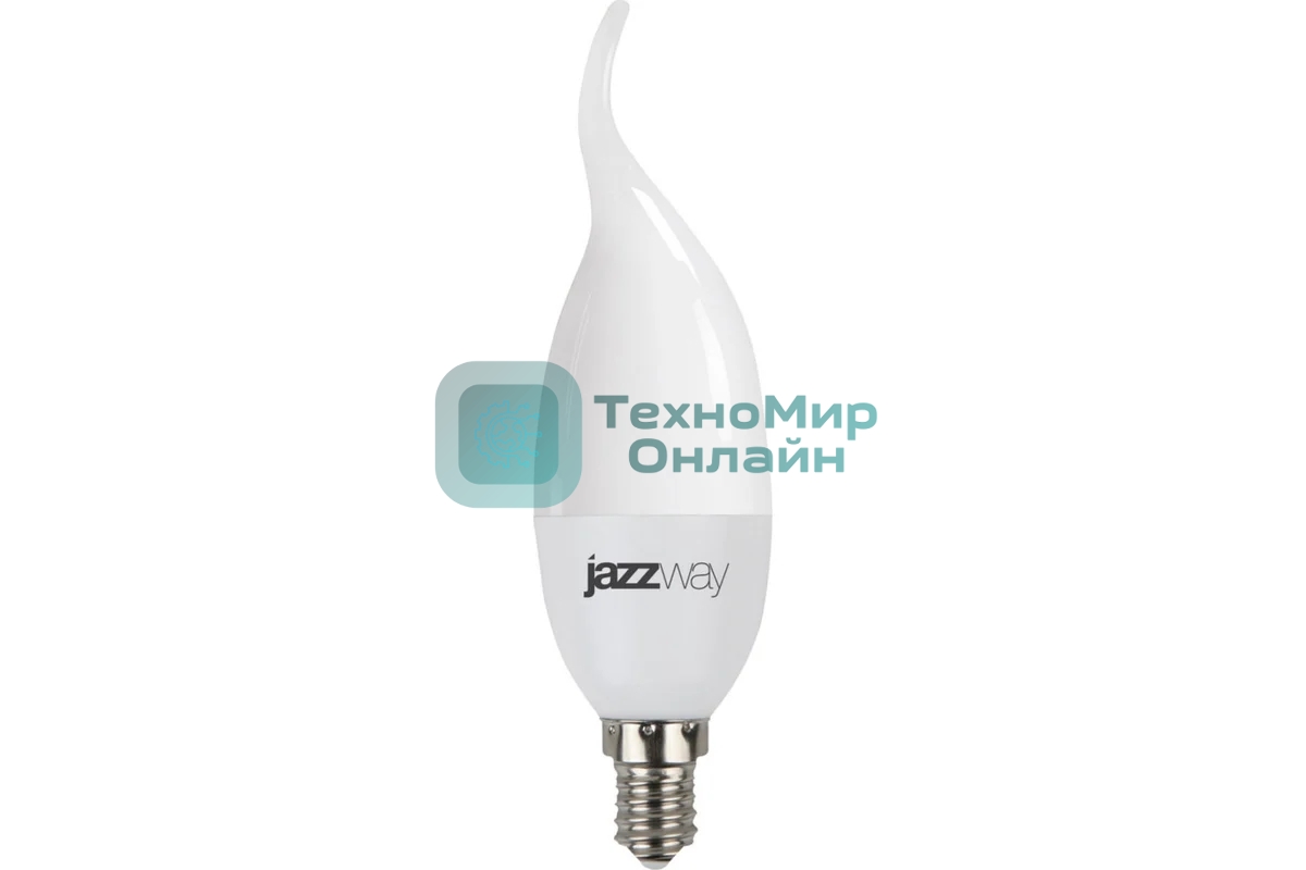 Лампа светодиодная JazzWay PLED-SP CA37 9Вт свеча 3000К теплый белый E14 820лм 230В