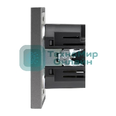 Розетка Kranz STRONG USB-A+Type-C 3А с функцией быстрой зарядки графит