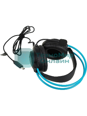 Гарнитура A4Tech Fstyler FH200U серый/синий, проводная