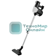 Пылесос вертикальный BBK BV2512 черный/белый, питание от сети, 100 Вт, уборка сухая, пылесборник 0.5 л