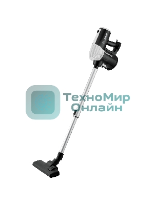 Пылесос вертикальный BBK BV2512 черный/белый, питание от сети, 100 Вт, уборка сухая, пылесборник 0.5 л