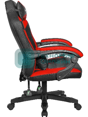 Кресло Defender Master черный, экокожа, 140 кг, механизм качания