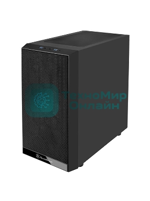 Компьютерный корпус Silverstone SST-PS15B-PRO Precision Mini Tower Micro ATX Computer Case, tempered glass, 2x 120мм ARGb, 1x ARGb Controller, black