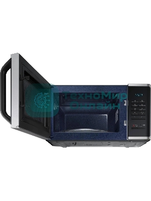 Микроволновая печь Samsung MS23K3513AS/BW серебристый/черный, 23 л, 800 Вт, переключатели - кнопки