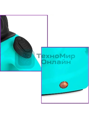 Пароочиститель ручной Kitfort КТ-9138-2 1050Вт черный/зеленый
