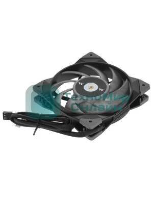 Вентилятор для корпуса Thermaltake TOUGHFAN 12 Turbo черный, 120 мм, 2500 об/мин, 28.1 дБ, 4 pin