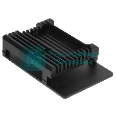Корпус Qumo Aluminum case with double black fans, Raspberry Pi 4, black(RS010)