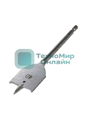 Сверло PATRIOT по дереву перовое 40 мм х 150 мм, 1 шт в блистере