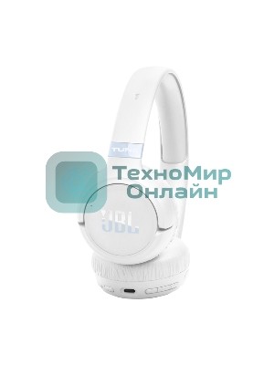 Беспроводные/проводные наушники JBL Tune 680NC белый, накладные, Bluetooth + проводной, адаптивное шумоподавление