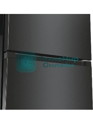 Холодильник Gorenje NRK6202EBXL4 черный матовый двухкамерный 235/96л морозилка снизу, No Frost