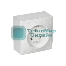 Розетка 1-м ОП Рпл10-К 32А IP20 разборная для плиты с заземл. белый IEK ERP10-032-K01