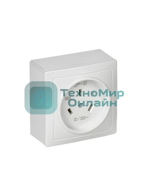 Розетка 1-м ОП Рпл10-К 32А IP20 разборная для плиты с заземл. белый IEK ERP10-032-K01