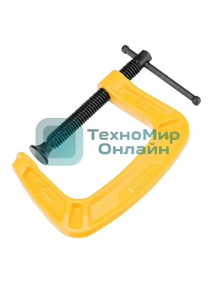 Струбцина Denzel G-образная усиленная, 75 мм