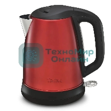 Чайник электрический Tefal KI270530 1.7л. 2400Вт красный (корпус: металл)