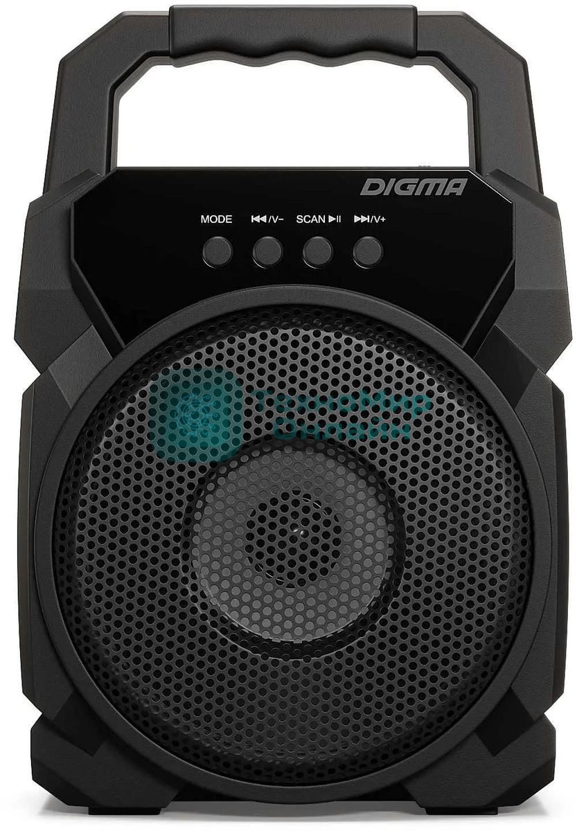 Портативная колонка Digma D-PS1500 черный 10 Вт 1.0 BT 10м 500mAh