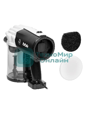 Пылесос вертикальный BBK BV2512 черный/белый, питание от сети, 100 Вт, уборка сухая, пылесборник 0.5 л
