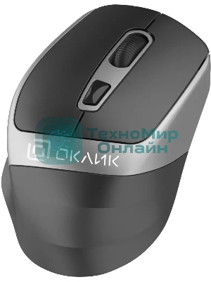 Мышь беспроводная Oklick 516MW черный/серебристый, 1600 dpi, радиоканал, Bluetooth, USB, кнопки - 6
