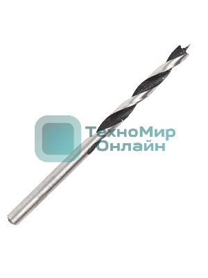 Сверло EDGE by PATRIOT по дереву спиральное 5 мм, W-образная заточка, 1 шт в блистере